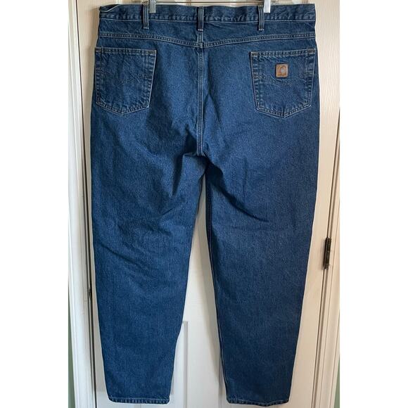 Carhartt Men's Relaxed Fit Blue Denim Jeans B17 DST Sz 44 x 34 Workwear Casual - Picture 3 of 11